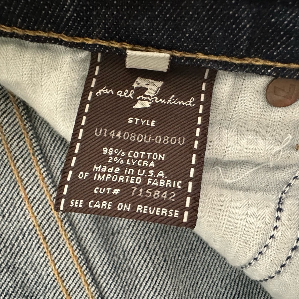 7 for All Mankind Boycut Women's Blue Denim Jeans Size 27 - Picture 5 of 12